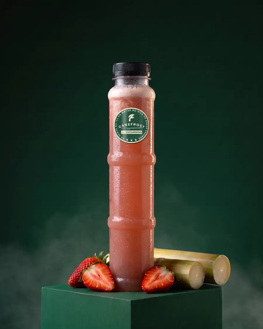 Strawberry, a Canefrost Cane Blends drink