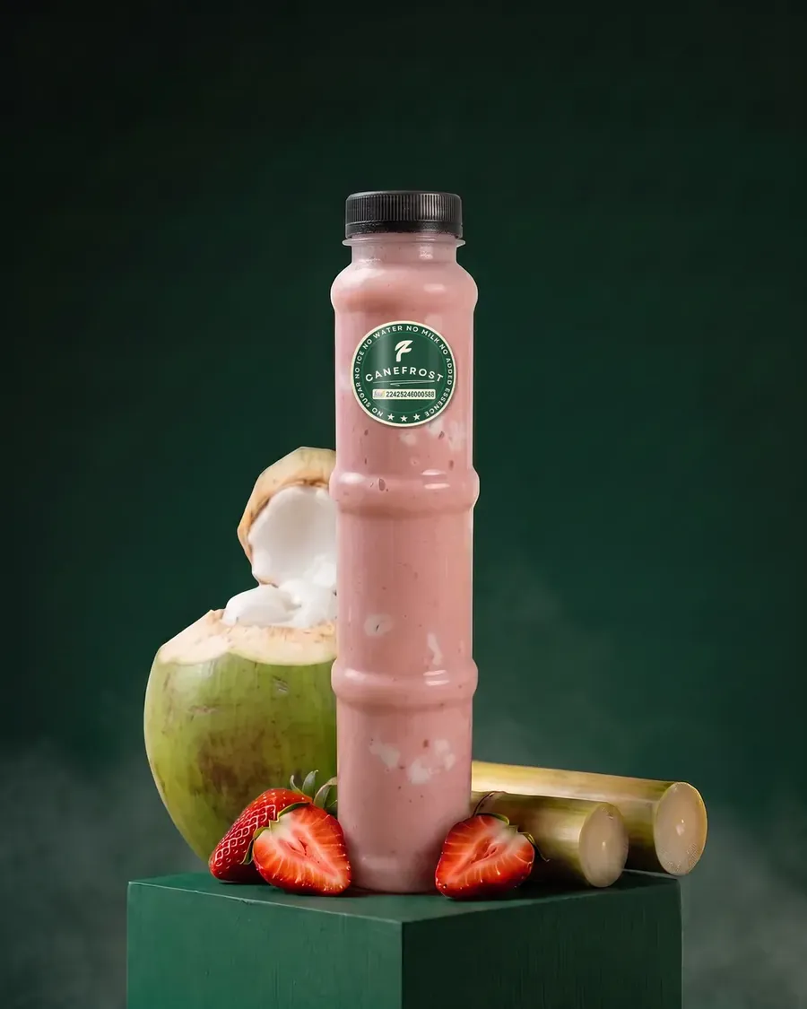 Strawberry, a Canefrost Cane Fusion drink