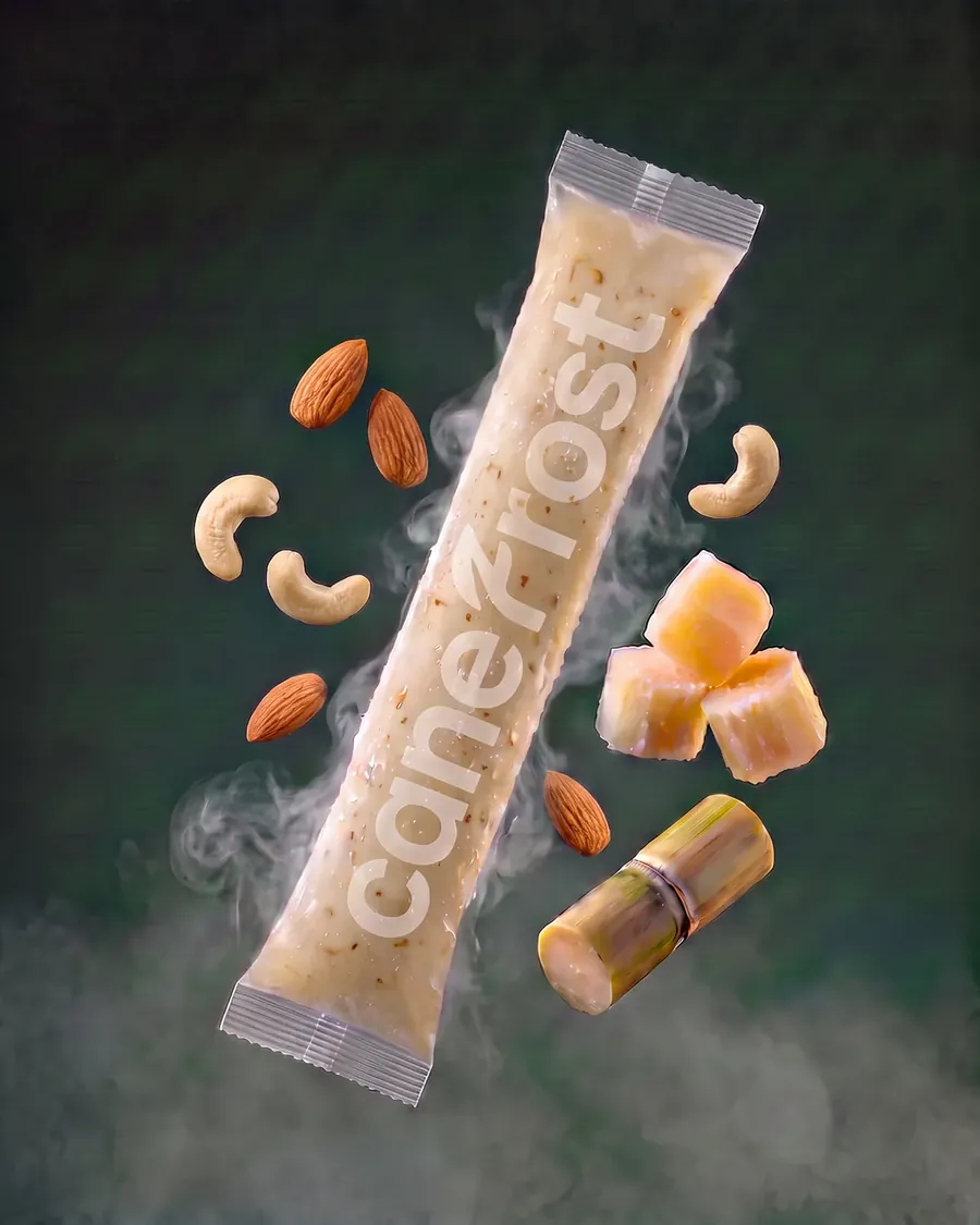 Almond & Cashew, a Canefrost Cane Pops drink