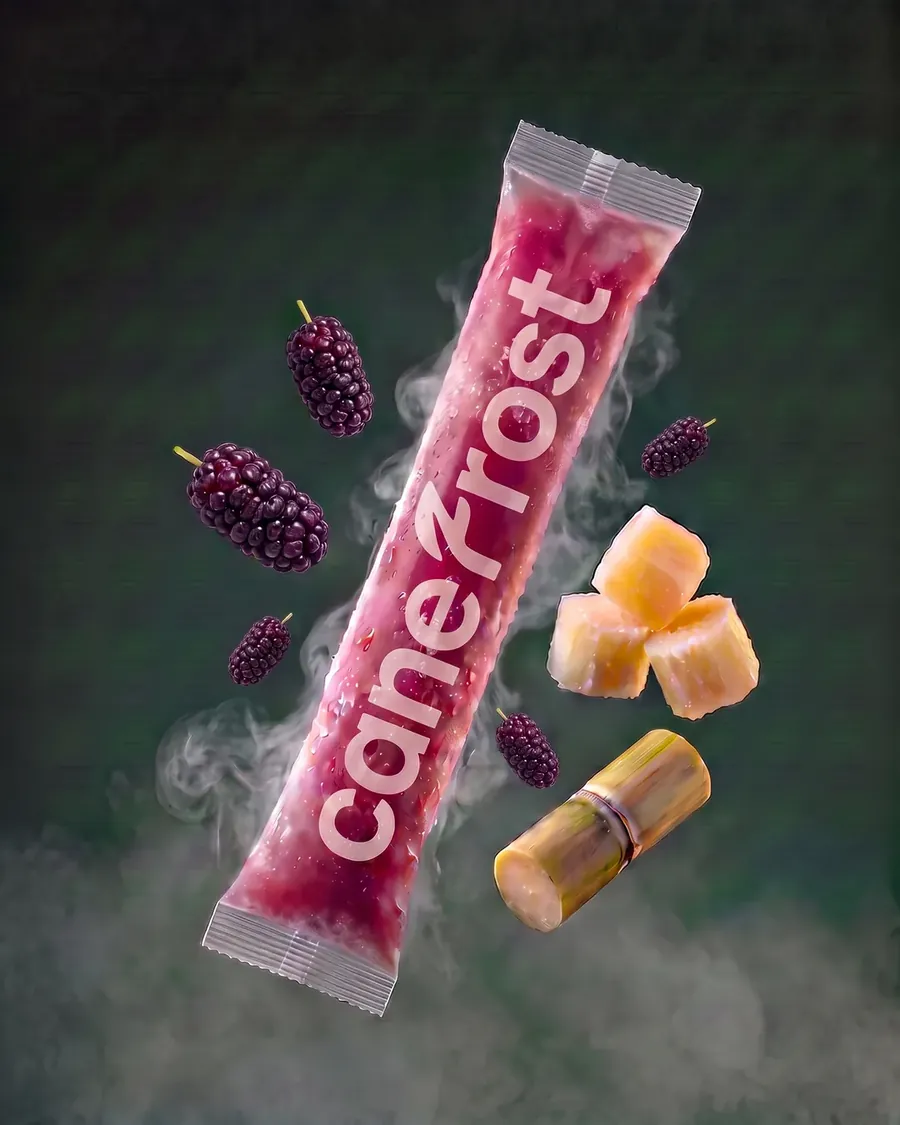 Mulberry, a Canefrost Cane Pops drink