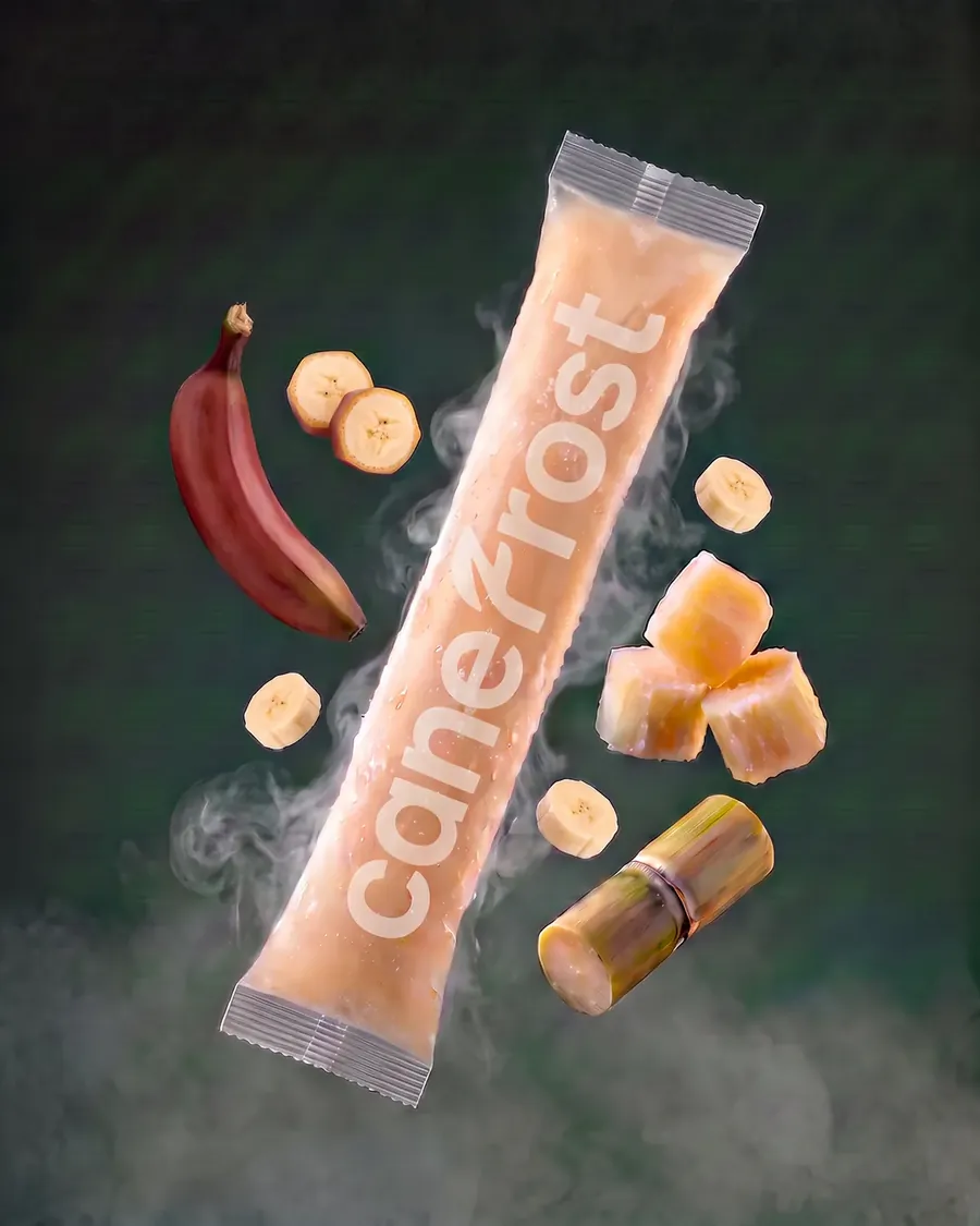 Red Banana, a Canefrost Cane Pops drink